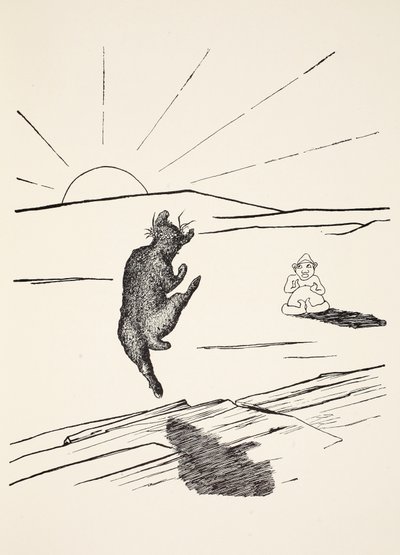 Der alte Mann Känguru, als er das andere Tier mit vier kurzen Beinen war, Illustration aus 